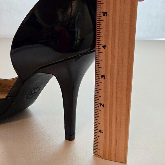 Michael Kors Black Patent Leather Nathalie Flex 4" Pump Pointy Toe Shoe Sz 8.5 - Picture 12 of 12
